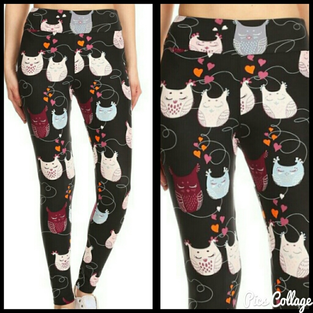Owl Leggings w/Yoga Waist